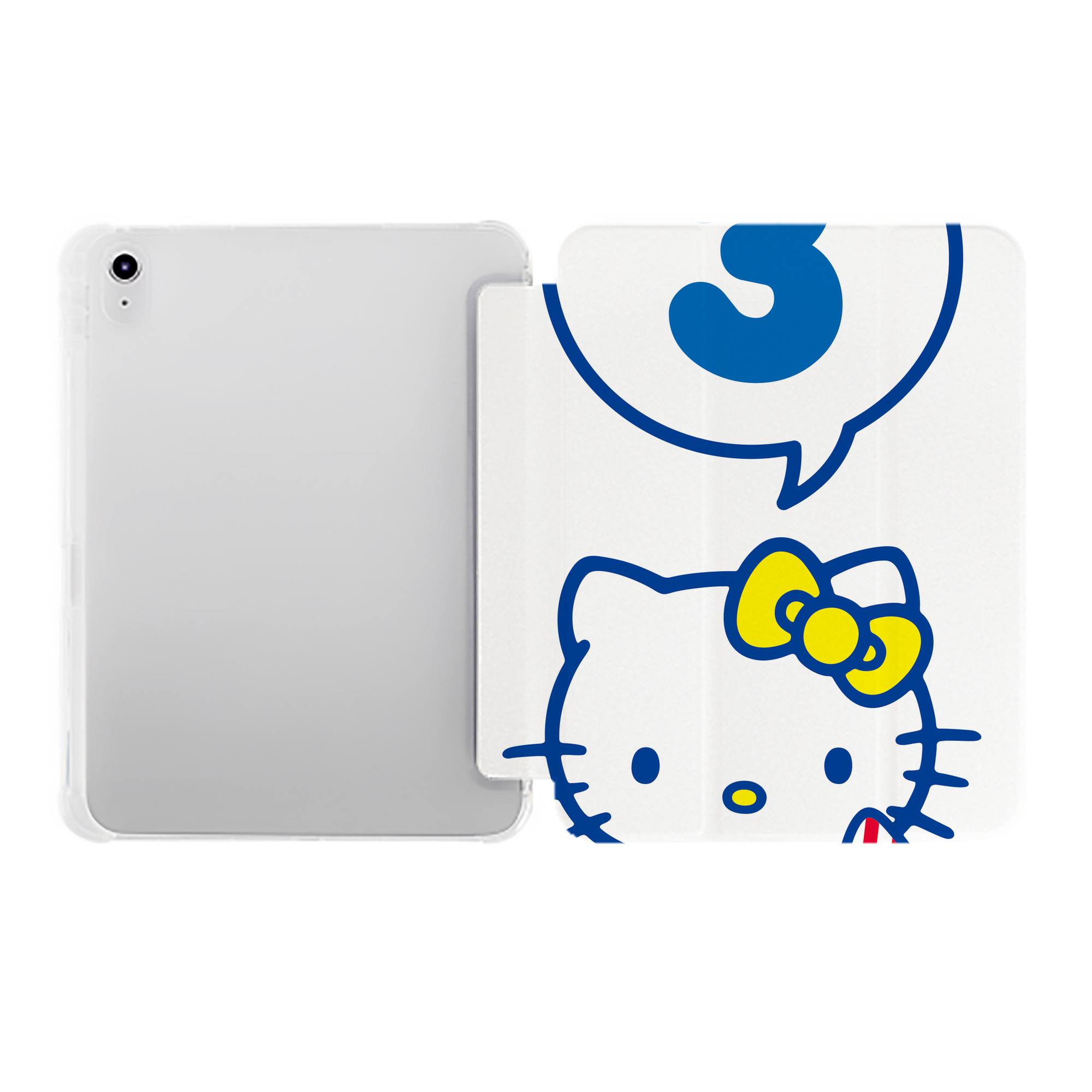 （画像用） Hello Kitty ハローキティ IPad ケース ペン収納付き 三つ折りスタンド PUレザー×シリコン 対応機種9.5/10.5/10.9インチ